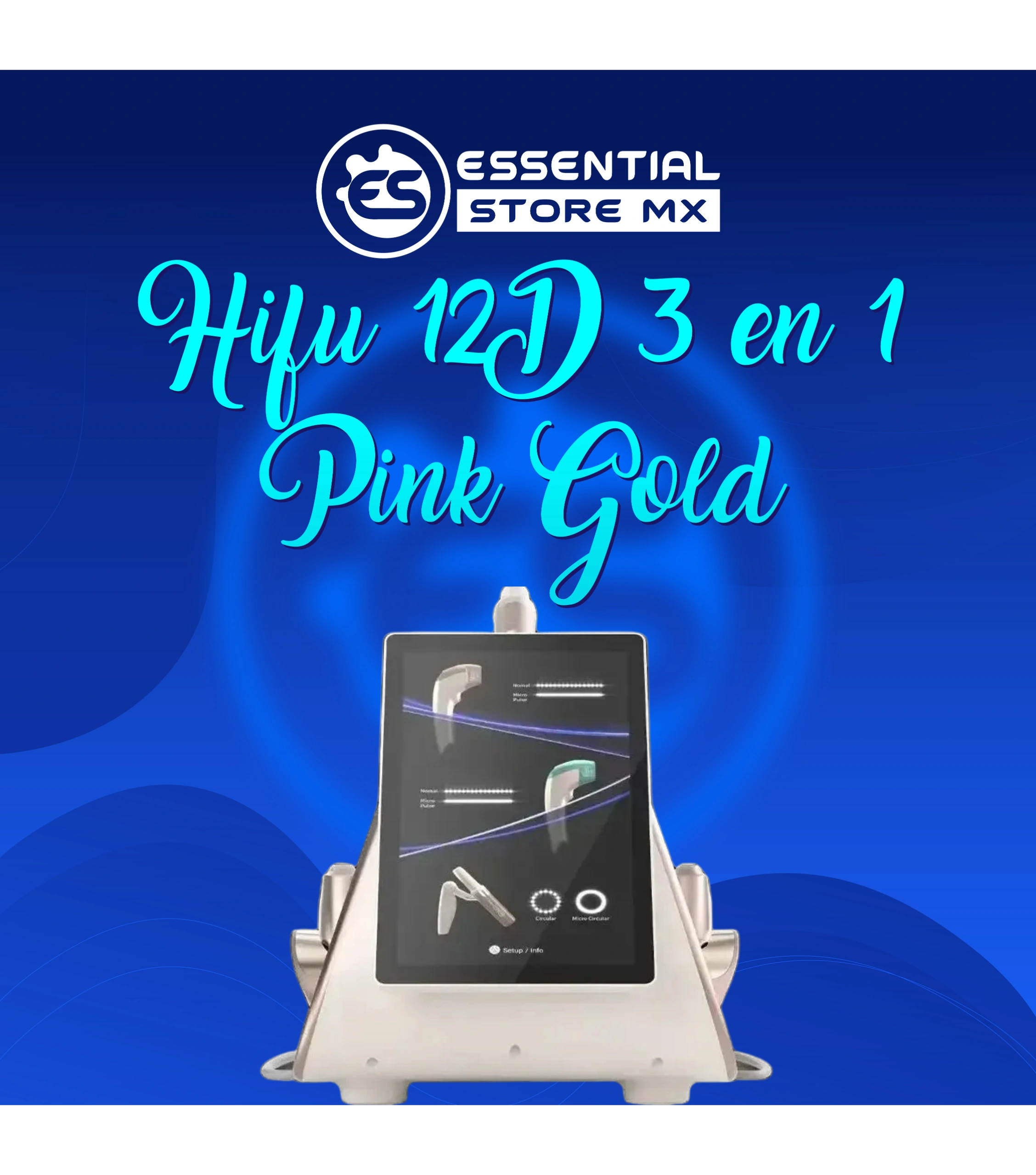 HIFU 12D 3 en 1 - Pink Gold
