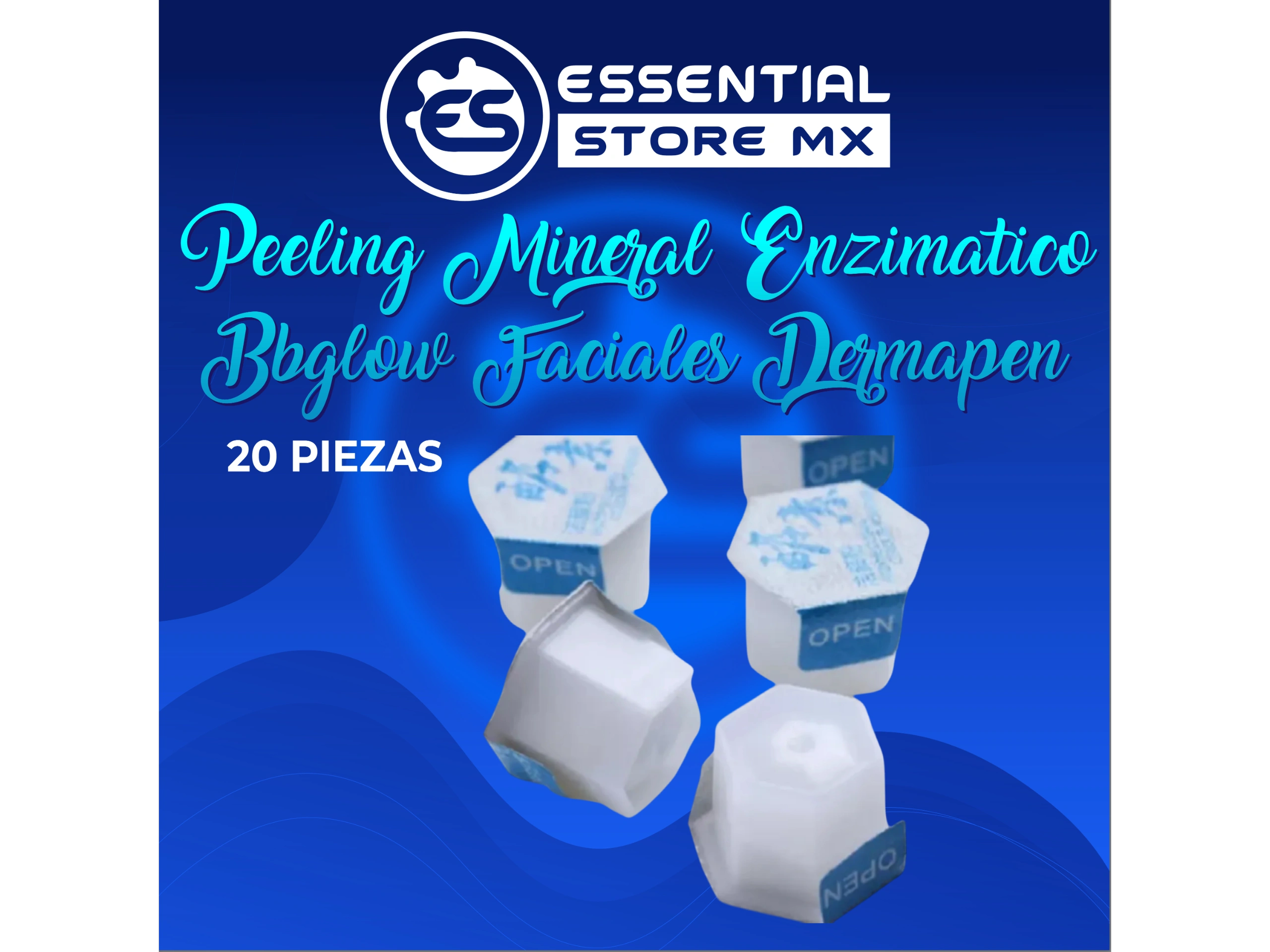 20 Pzas Peeling Mineral Enzimático BBGlow Faciales Dermapen