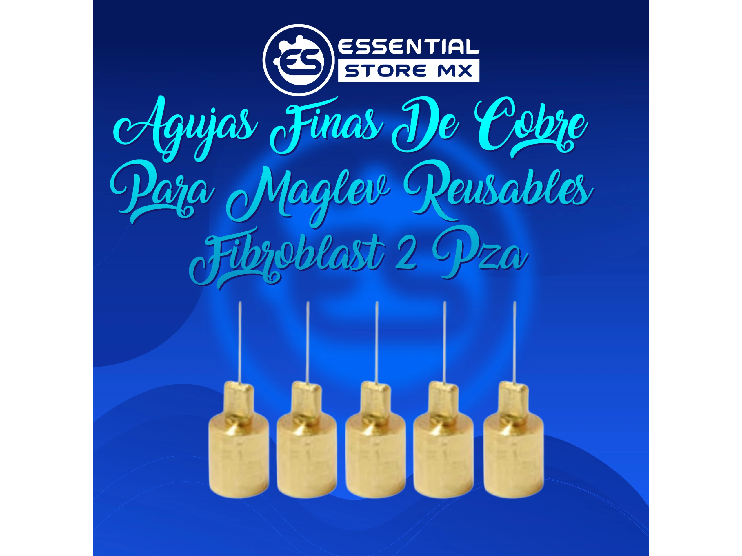 Agujas Finas de Cobre para Maglev Reusables Fibroblast 2 Pzas