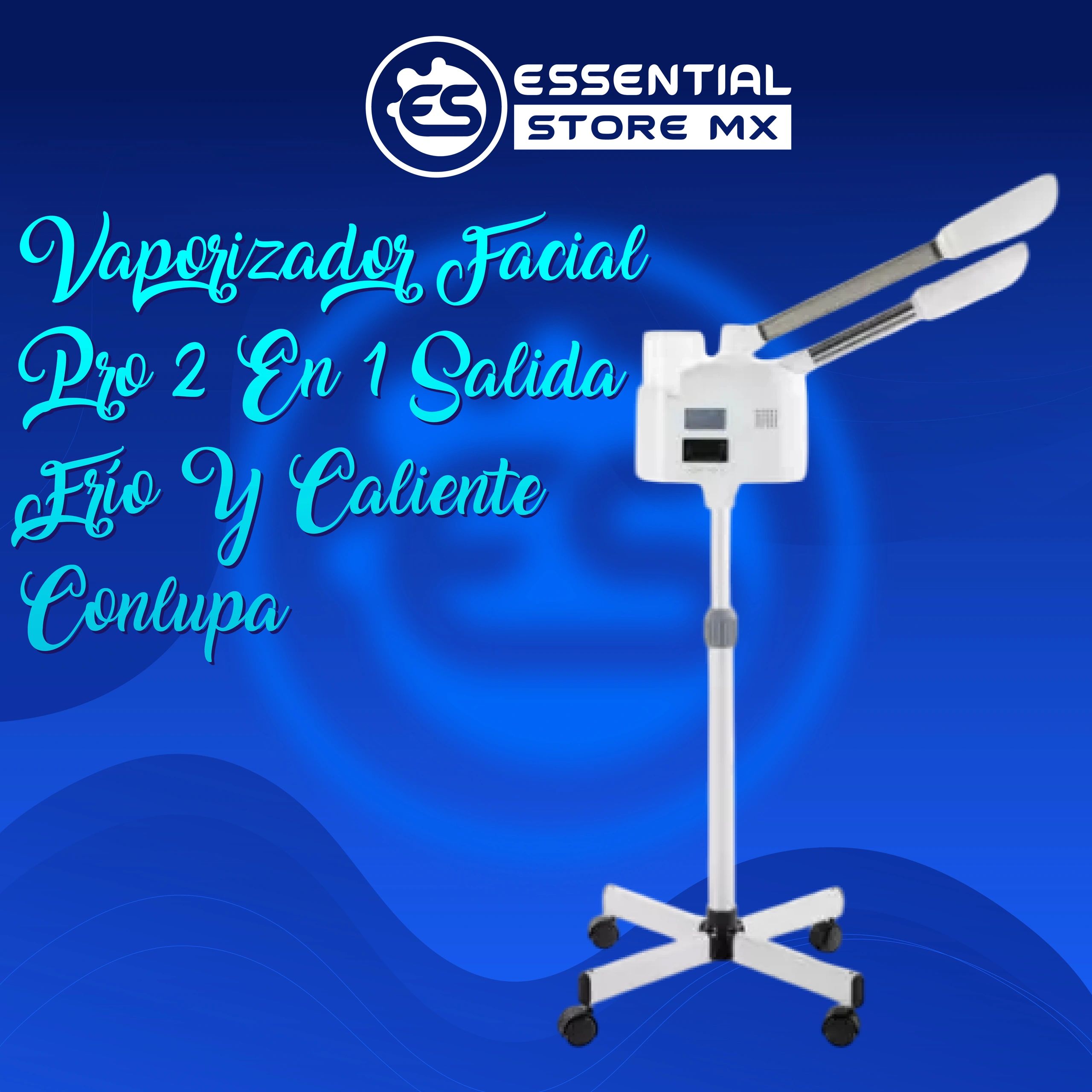 Vaporizador Facial Pro 2 en 1 Salida Frío y Caliente con Lupa